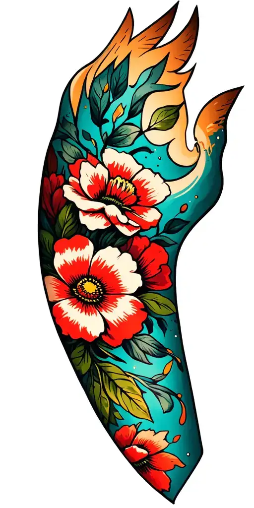 Twinkling Blackout Background With Small American Traditional Floral Throughout