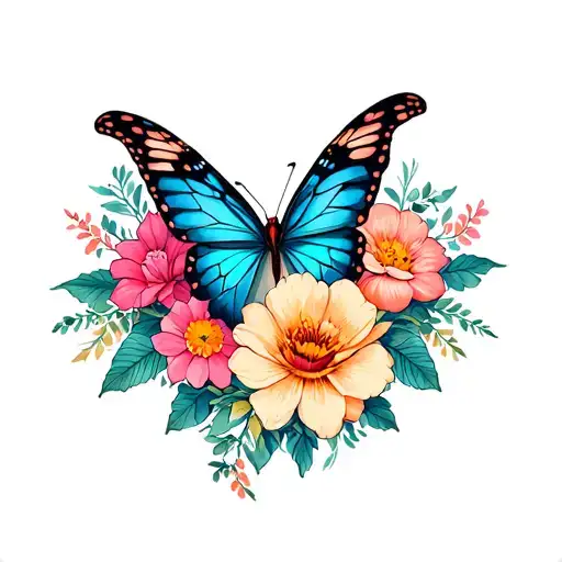 Flowers And Butterflies