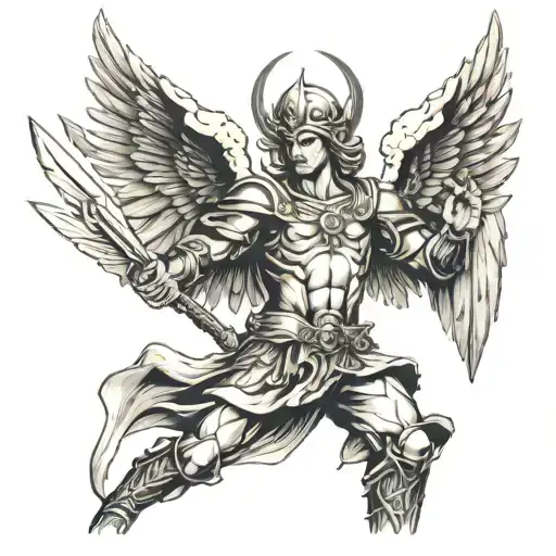 Archangel Michael Fighting