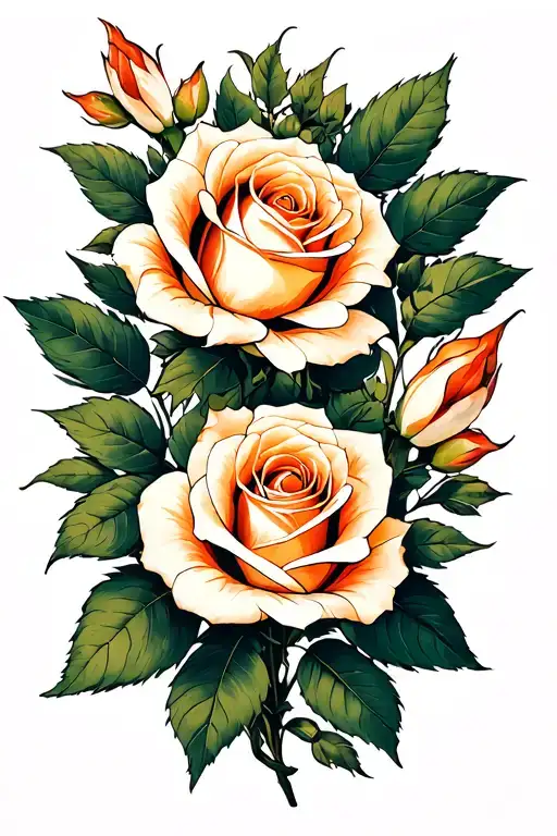 Honeysuckle And 2 Roses