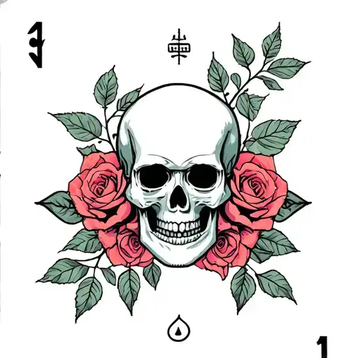 Roses And Skulls Tarot Carde