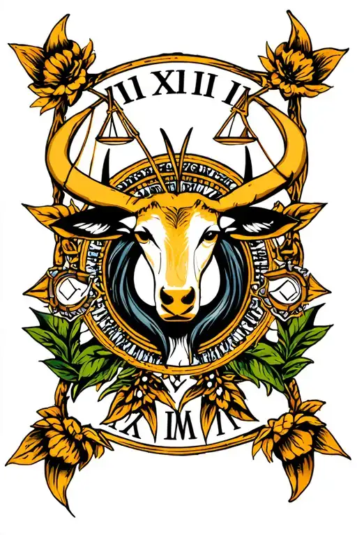 Libra Ang Taurus With Roman Numeral Sign 111317
