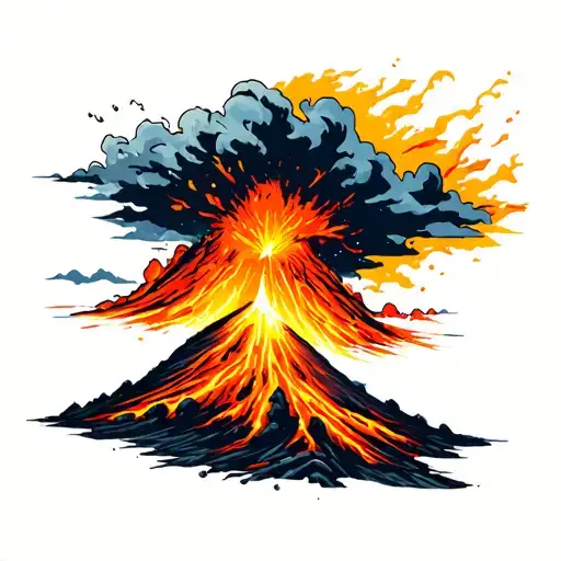 Volcano Erupting