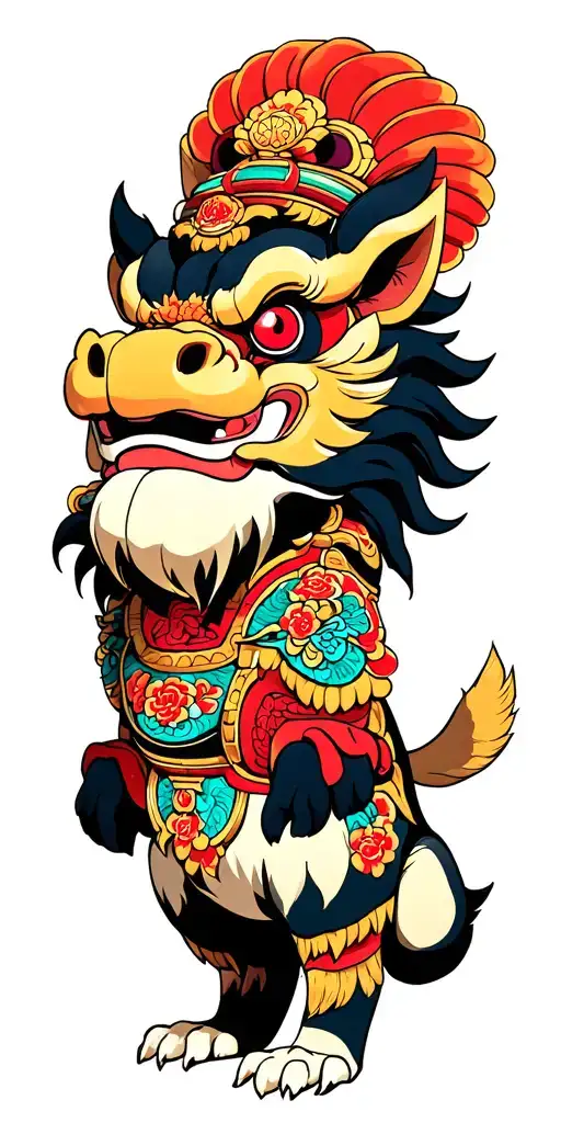 Okinawan Shisa Standing Guard