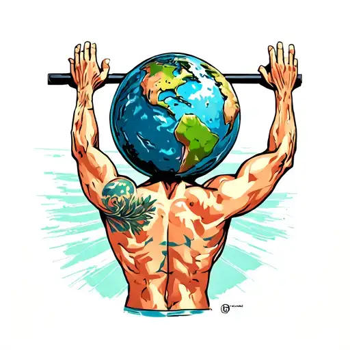 Man Who Lift The Earth On His Back