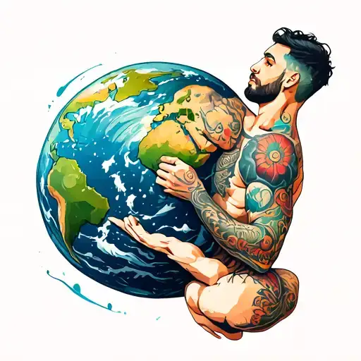 Man Who Lift The Earth On His Back Atlas