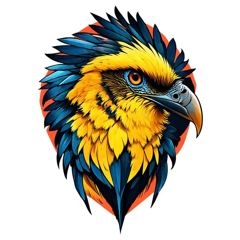 A Yellow Head Amazon With Very Contrast -Strong Plumage