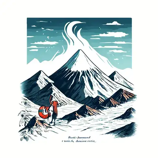 Milk On The Back Of Their Backs Of Mount Damavand