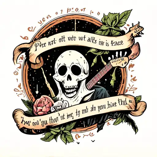The And Band Ghost Inspired Tattoo With Lyrics From Peace Field
