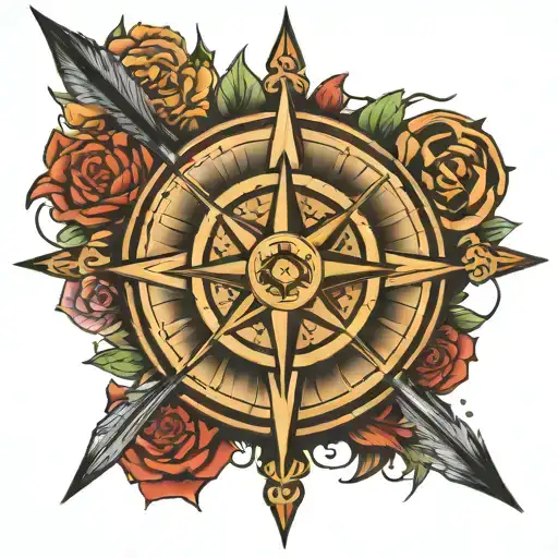 Lacrosse Head Compass Rose
