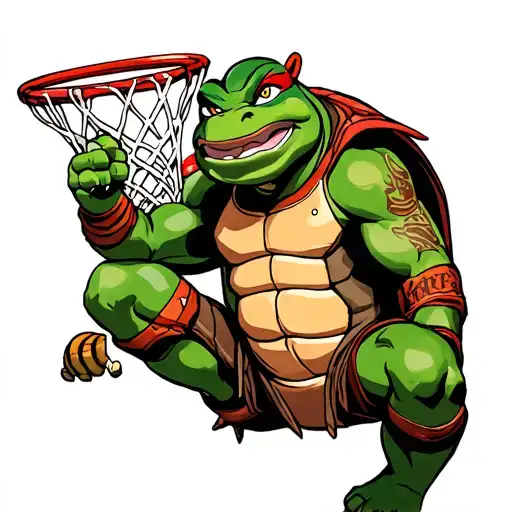 Raph Dunking On A Tyrone From Backyardigans