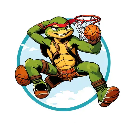 Raphael Dunking On A Tyrone From Backyardigans