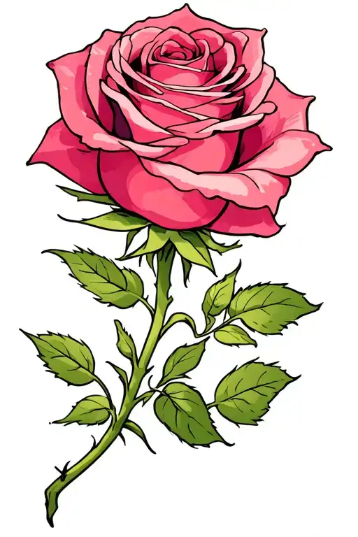 Rose With Word Madeline As The Stem