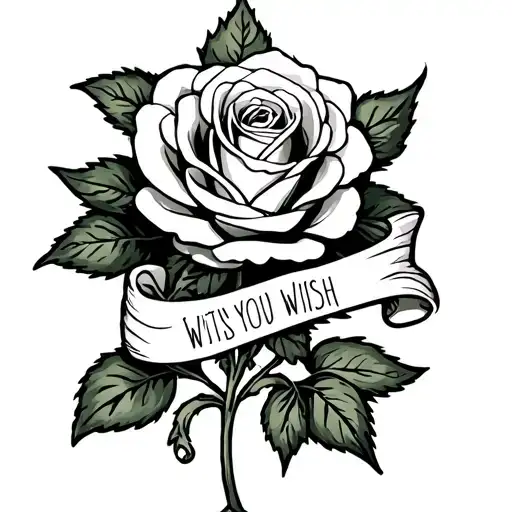 Banner As You Wish With A Rose