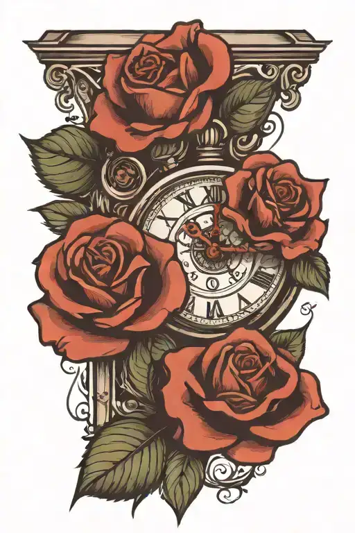 Rose And Clock