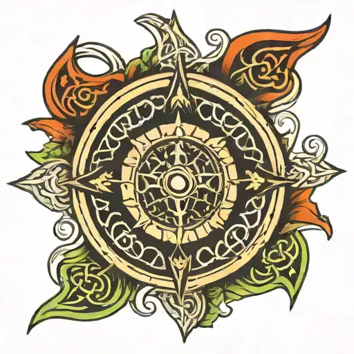 Compass Shape Celtic Cross