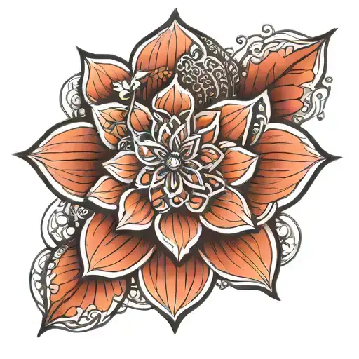 Lotus With Flower Of Life Pattern Forming The Shape