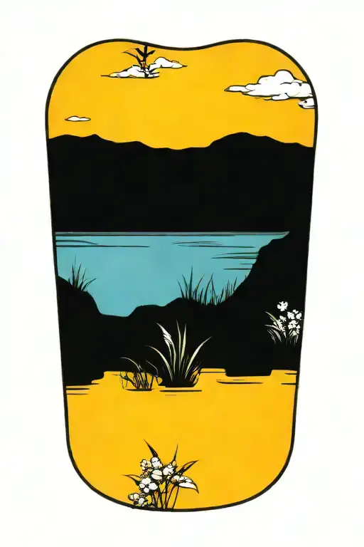 Ocean Sunrise With Sea Oats