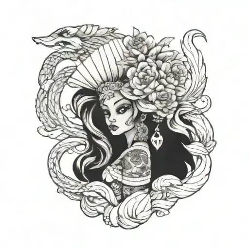 A Doll With A Lion's Mane And Scorpion Tail