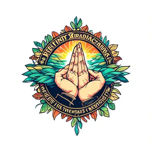 Serenity Prayer Hands Holding