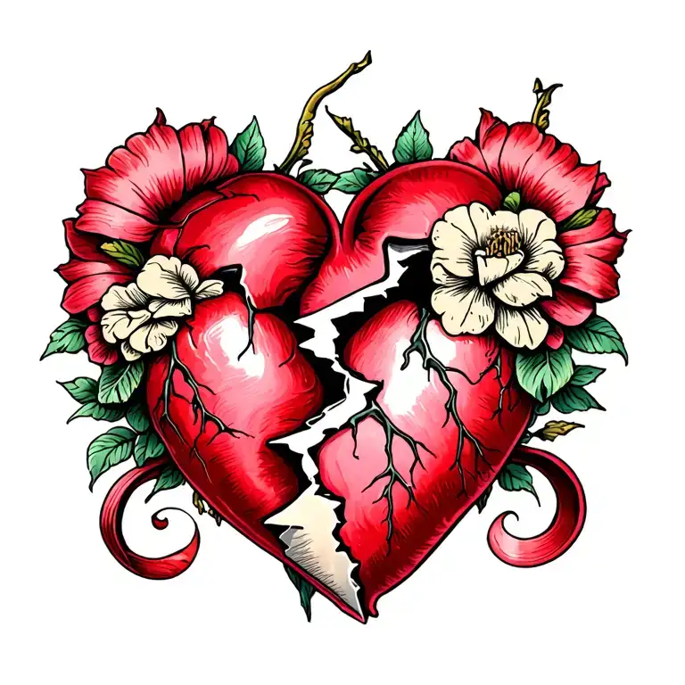 Human Heart Torn In Two