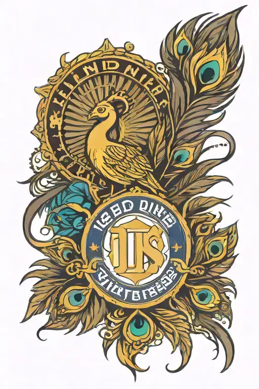 Leeds United Logo And Peacock Feather
