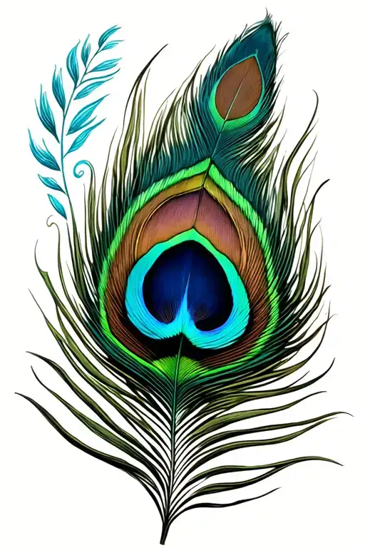 Peacock Feather Ink Quill Writing Hare Krsna