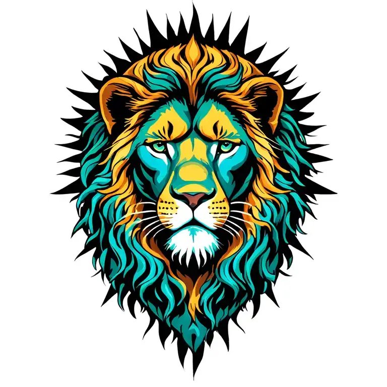 Leo Zodiac Sign Engulfed In The Power Of The Sun Shining