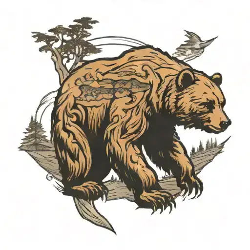 Calif State Bear Standing Tall