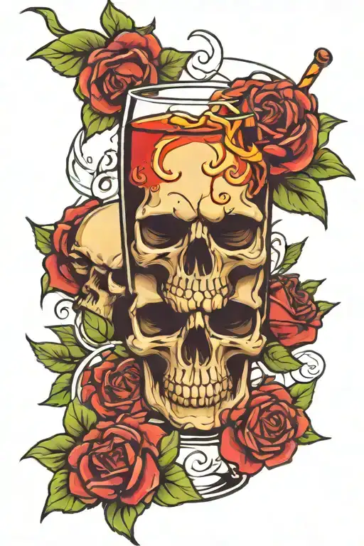 Skull Drink Glass