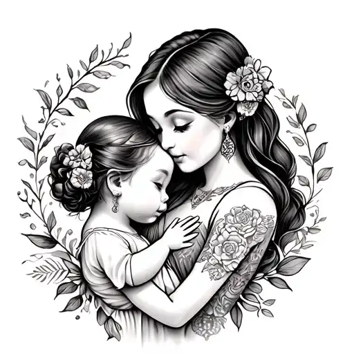 Mother And Baby Girl