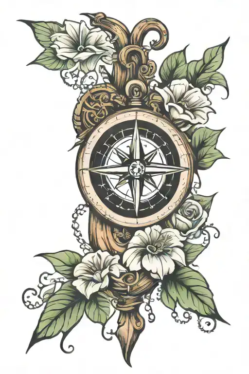 Compass Anchor Morning Glory Vibes Wrapping