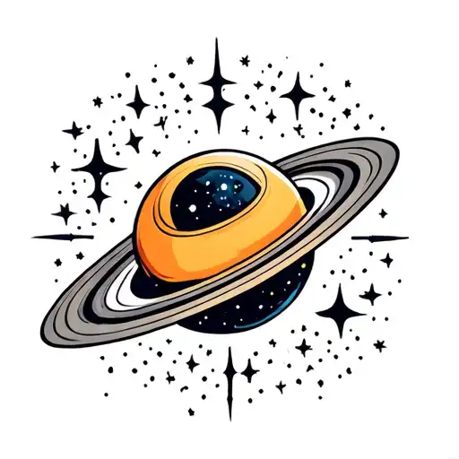 Saturn With Space