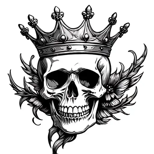 Skull Wearing A Crown