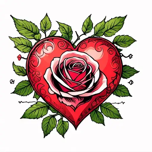 Rose Heart Surrounded