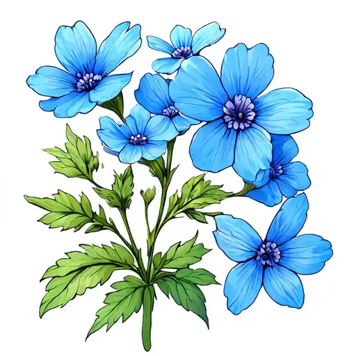 Forget Me Not Flowers Blooming