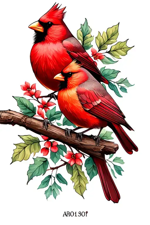 Pair Of Cardinals With Dates