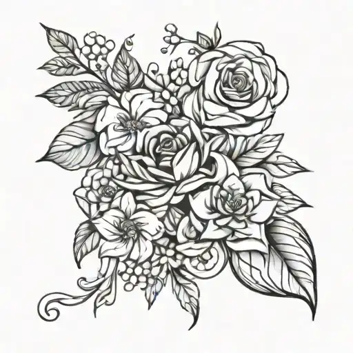 Simple Tattoo For Four Friends Named Gabriela Tomas Jorge And Larisa