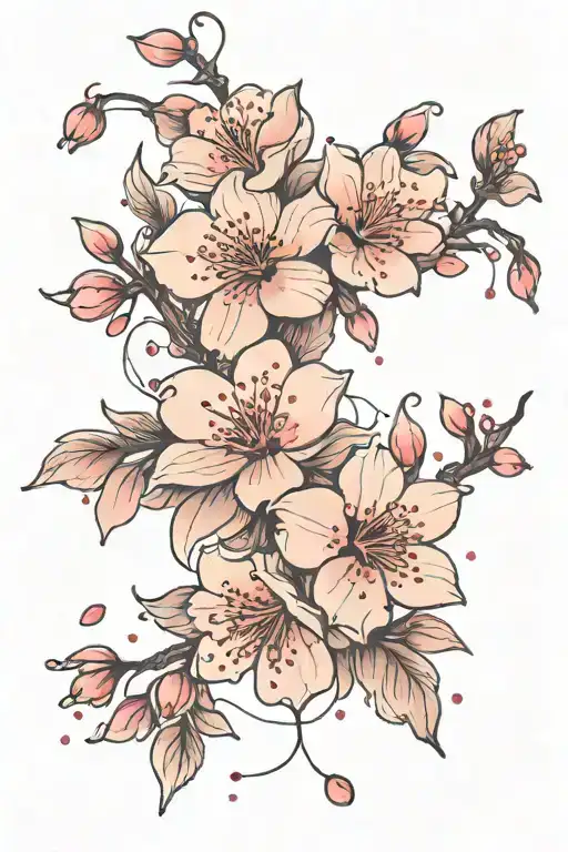 Cherry Blossom Petals Falling