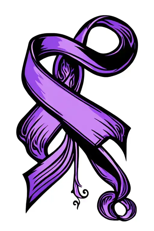 Crohn's Disease Awareness Idb Purple Ribbon