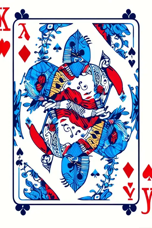 Blue And Red Wild Card Deck Of Cards