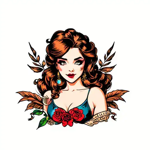 Sailor Jerry Style Pinup
