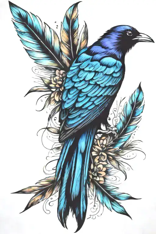 Grackle Feathers Only