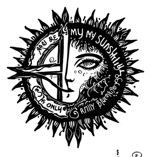 You Are My Sunshine My Only Sunshine With Cross And Sun Memorial With Name Ruth Ann Brown