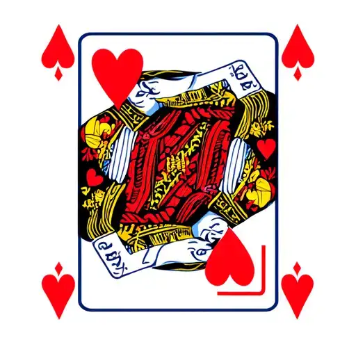 Crochet Queen Of Hearts Playing Card