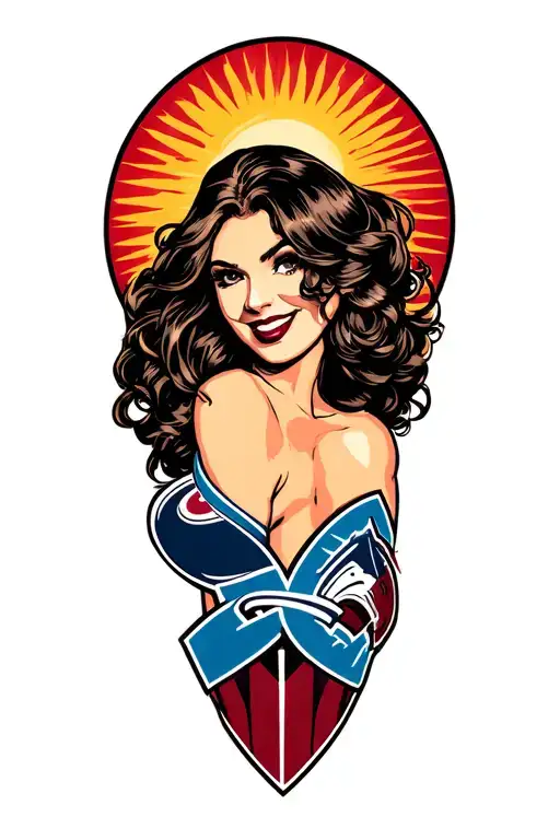 Colorado Avalanche Pinup Girl