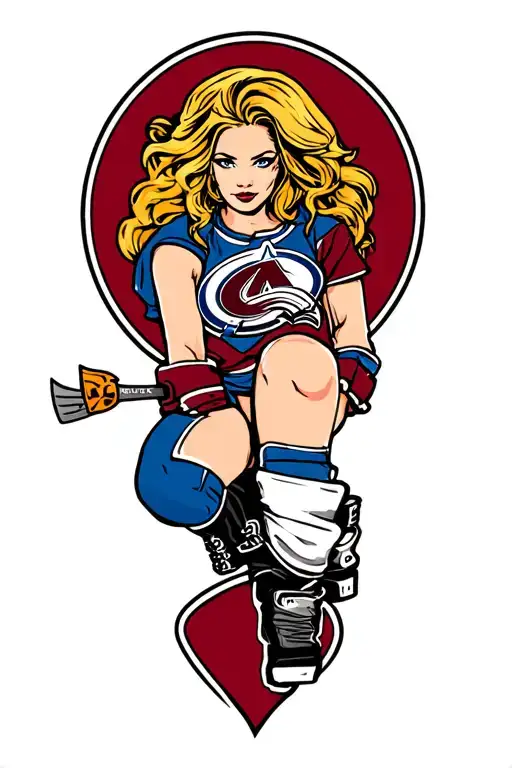 Colorado Avalanche Pinup Girl