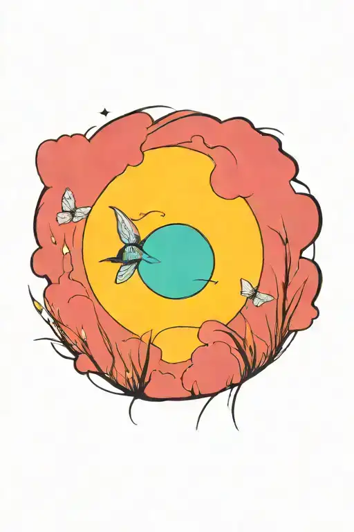 Moth And Grass And Moon And Water