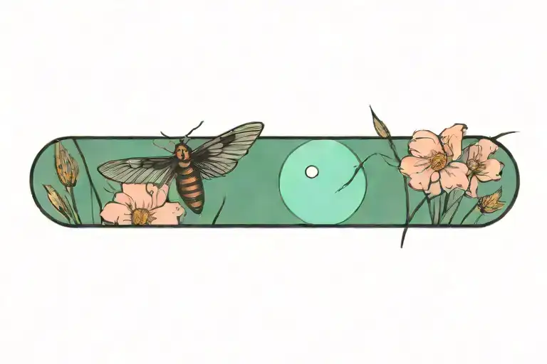 Moth And Grass And Moon And Water