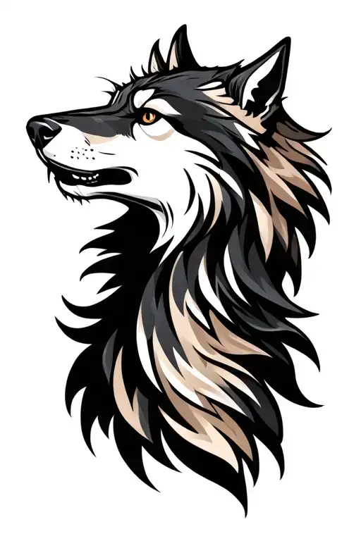 Wolfs Head Profile Outline